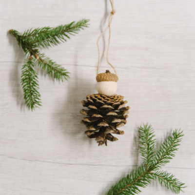 Day 10: How to Make a Pine Cone Person Ornament | The 30 Days of Ornaments Project