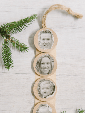 Day 12: How to Make a Mod Podge Family Photo Ornament | The 30 Days of Ornaments Project