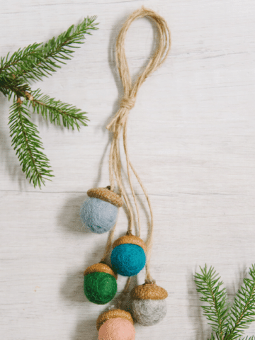 Day 13_ How to Make a Felt Ball Acorn Ornament _ The 30 Days of Ornaments Project