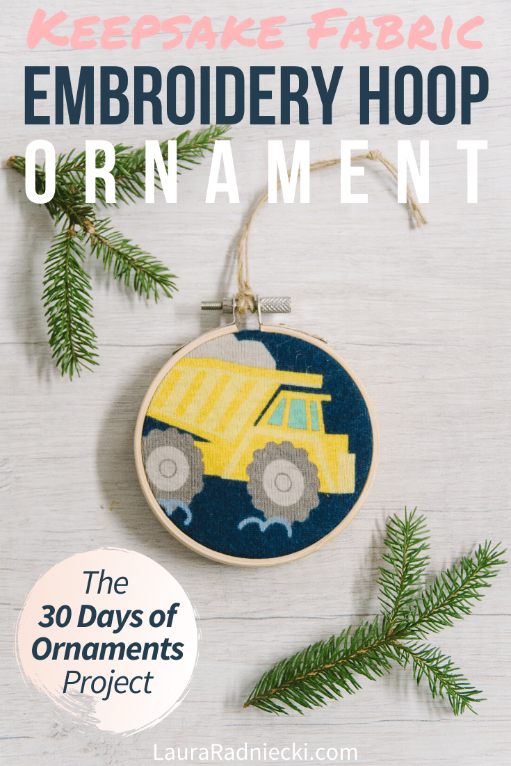 Day 14: How to Make a Keepsake Fabric Embroidery Hoop Ornament | The 30 Days of Ornaments Project