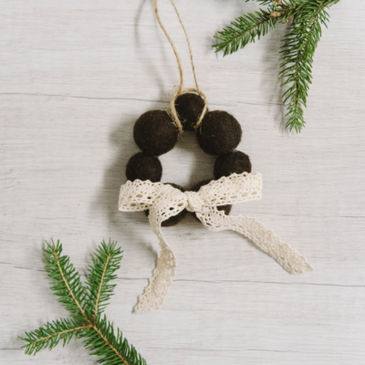 Day 16: How to Make a Felt Ball Wreath Ornament | The 30 Days of Ornaments Project