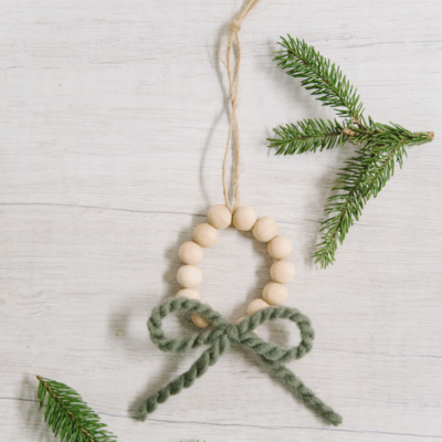 Day 18: How to Make a Wooden Bead Wreath Ornament | The 30 Days of Ornaments Project