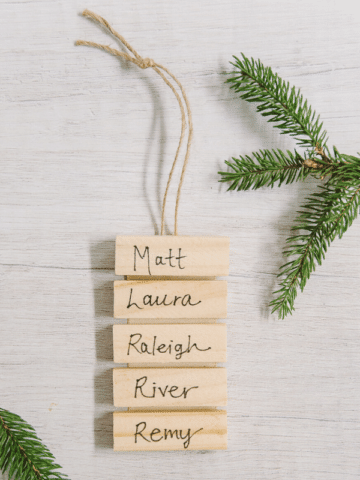 Day 19: How to Make a Family Tree Name Ornament | The 30 Days of Ornaments Project