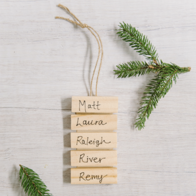 Day 19: How to Make a Family Tree Name Ornament | The 30 Days of Ornaments Project