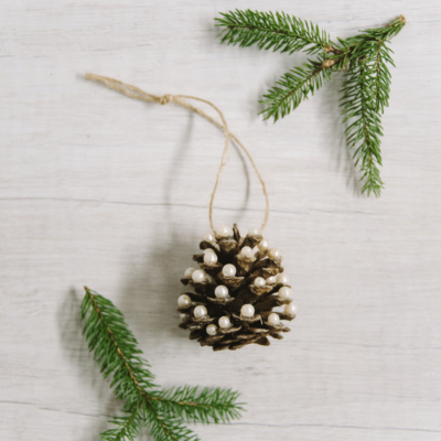 Day 20: How to Make a Pine Cone Christmas Tree Ornament | The 30 Days of Ornaments Project