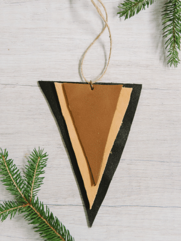 Day 21_ How to Make a Stacked Leather Triangle Ornament _ The 30 Days of Ornaments Project