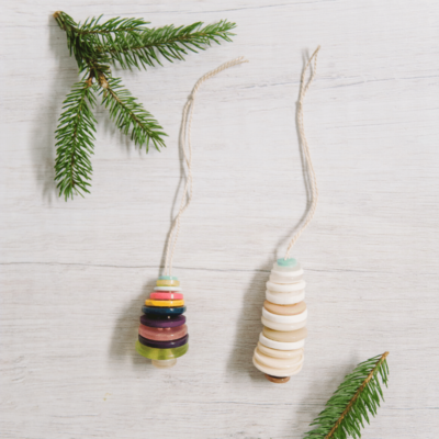 Day 25: How to Make a Button Christmas Tree Ornament | The 30 Days of Ornaments Project