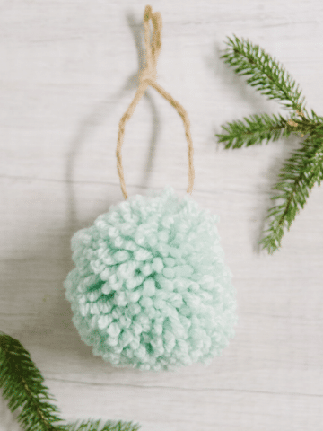 Day 6: How to Make a Yarn Pom Pom Ornament - 30 Days of Ornaments Project