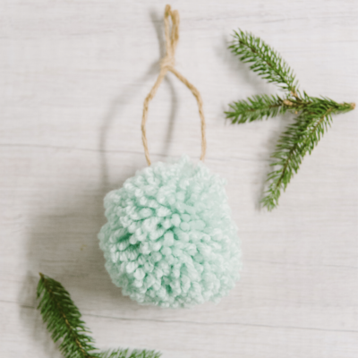 Day 6: How to Make a Yarn Pom Pom Ornament | The 30 Days of Ornaments Project