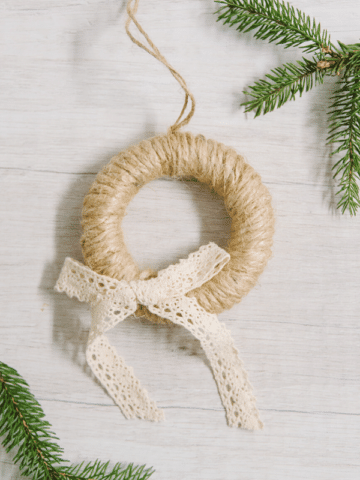 Day 8: How to Make a Mini Twine Wreath Ornament | The 30 Days of Ornaments Project