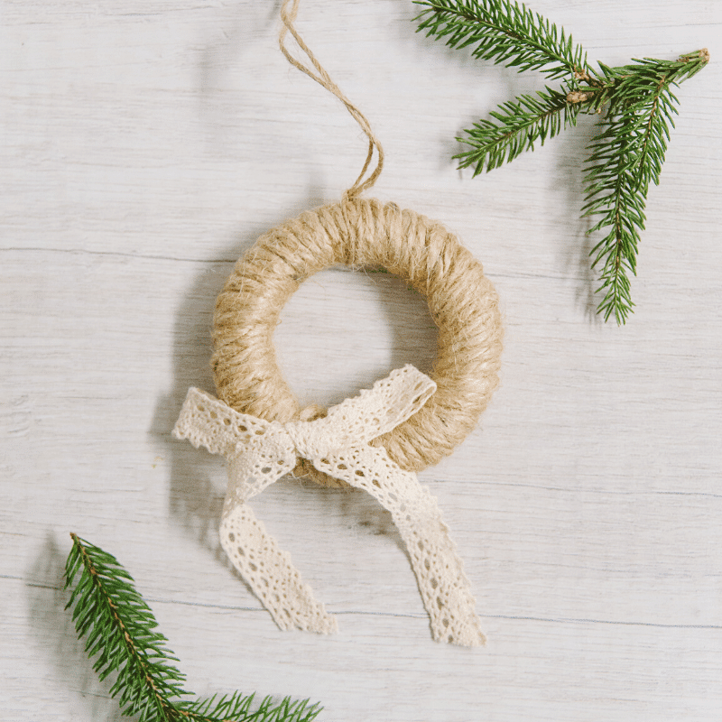 Day 8 Mini Twine Wreath Ornament 30 Days of Ornaments Project