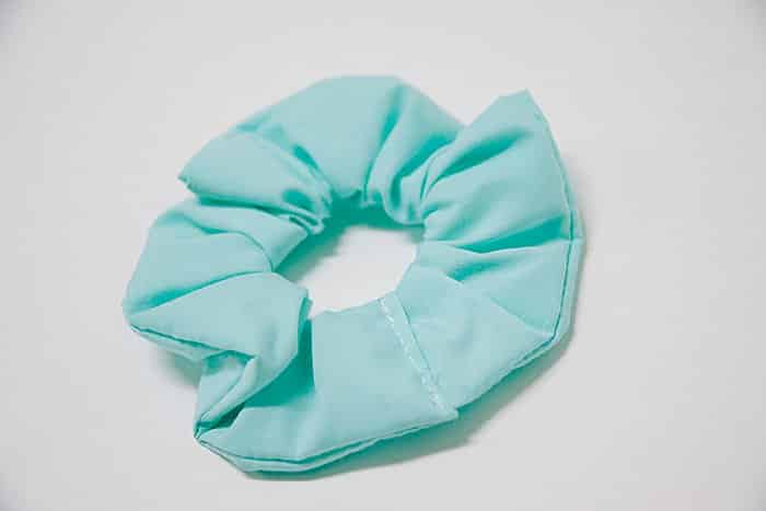 back of a handmade scrunchie