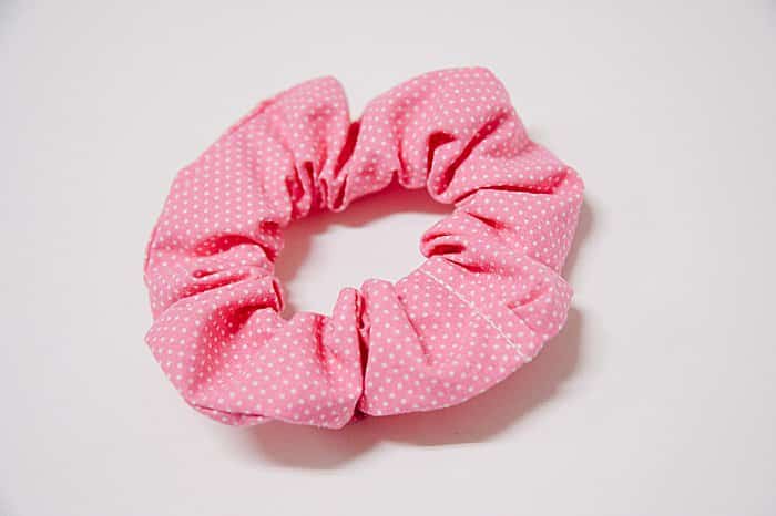 pink scrunchie handmade