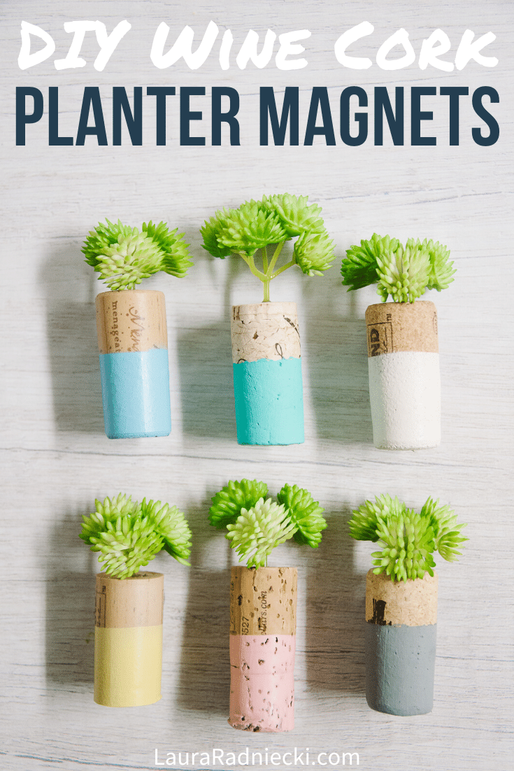 How to Make DIY Wine Cork Planter Magnets