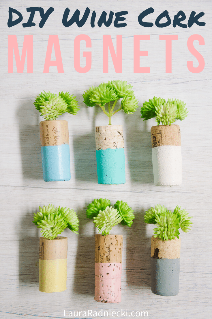 How to Make DIY Wine Cork Planter Magnets