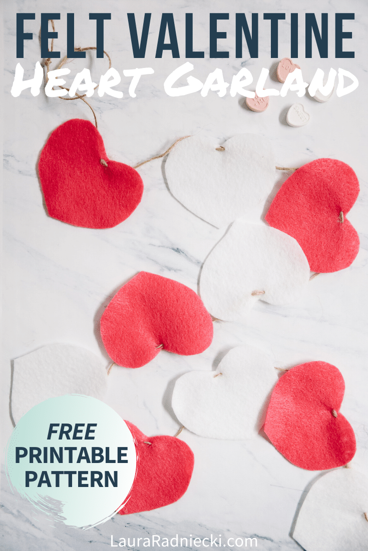 How to Make a Felt Valentine Heart Garland