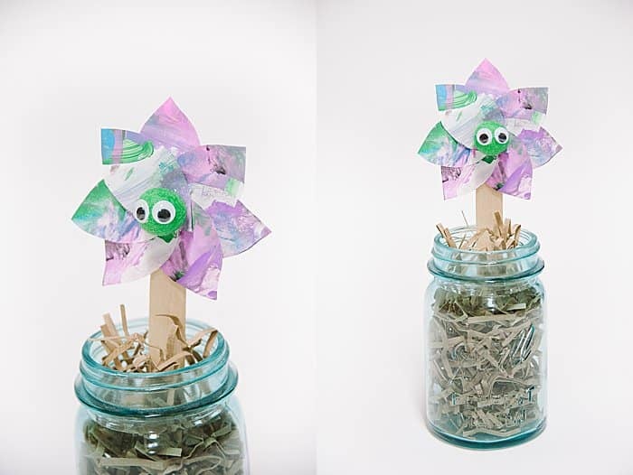 How to Make Easter Flower Buddies with Upcycled Kid Artwork