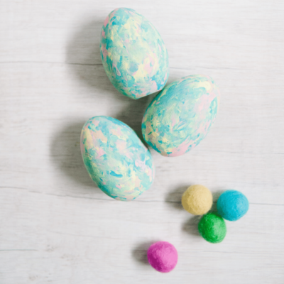 Easy Wooden DIY Painted Easter Eggs | Easter Crafts for Kids