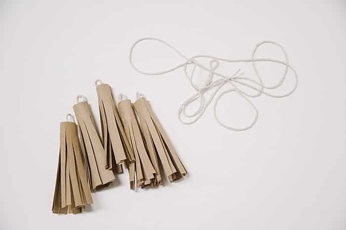 cardboard tassels to make a garland