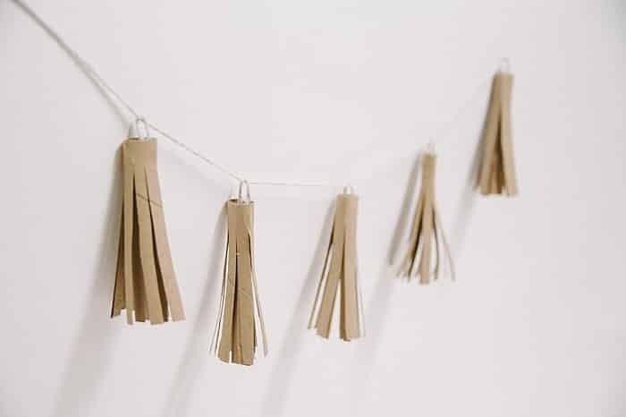 tassels made from toilet paper tubes