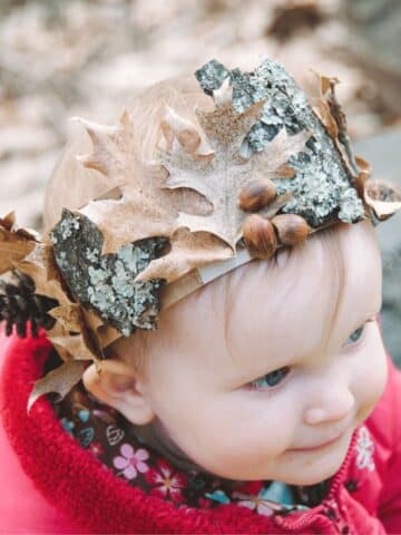 How to make a Nature Crown for Kids.