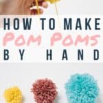 How to make a pom pom by hand, without using a pom pom maker.
