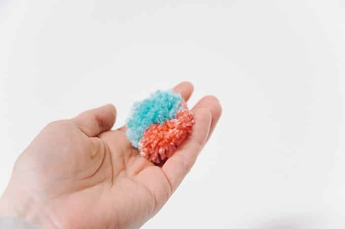 multi-colored yarn pom pom