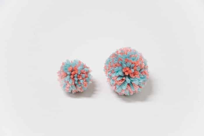 multi colored pom poms