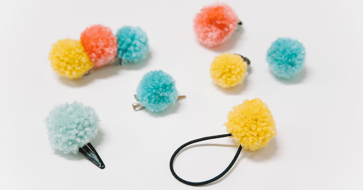 Pom Pom | How to Make Pom Pom Hair Clips Rings