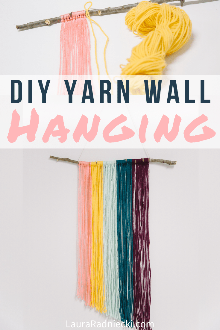 how to make a diy yarn wall hanging _ Easy Yarn Craft Ideas