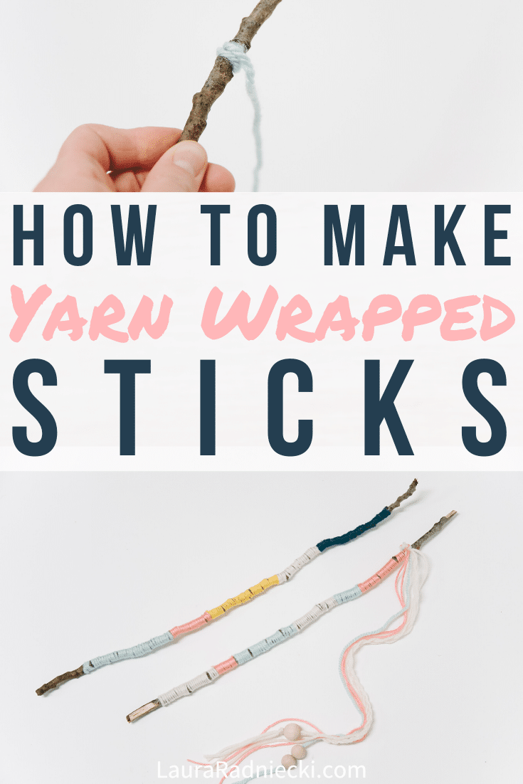 DIY Yarn Wrapped Sticks _ Easy Nature Craft for Kids