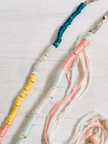 DIY Yarn Wrapped Sticks _ Easy Nature Craft for Kids