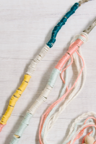 DIY Yarn Wrapped Sticks _ Easy Nature Craft for Kids