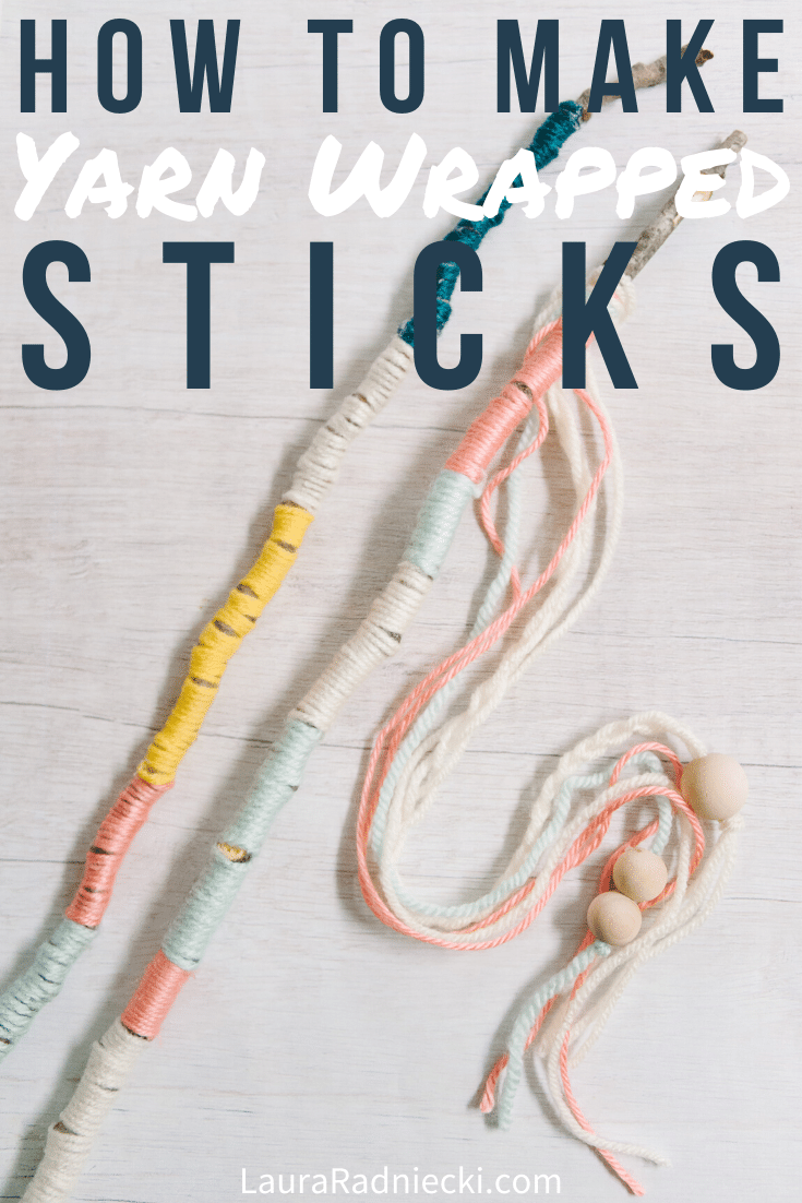DIY Yarn Wrapped Sticks _ Easy Nature Craft for Kids