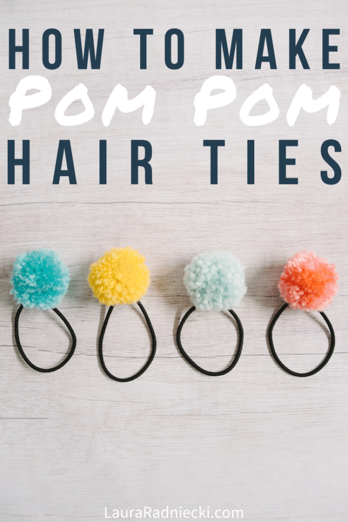 How to Make DIY Pom Pom Ponytail Holders Easy Pom Pom Hair Ties
