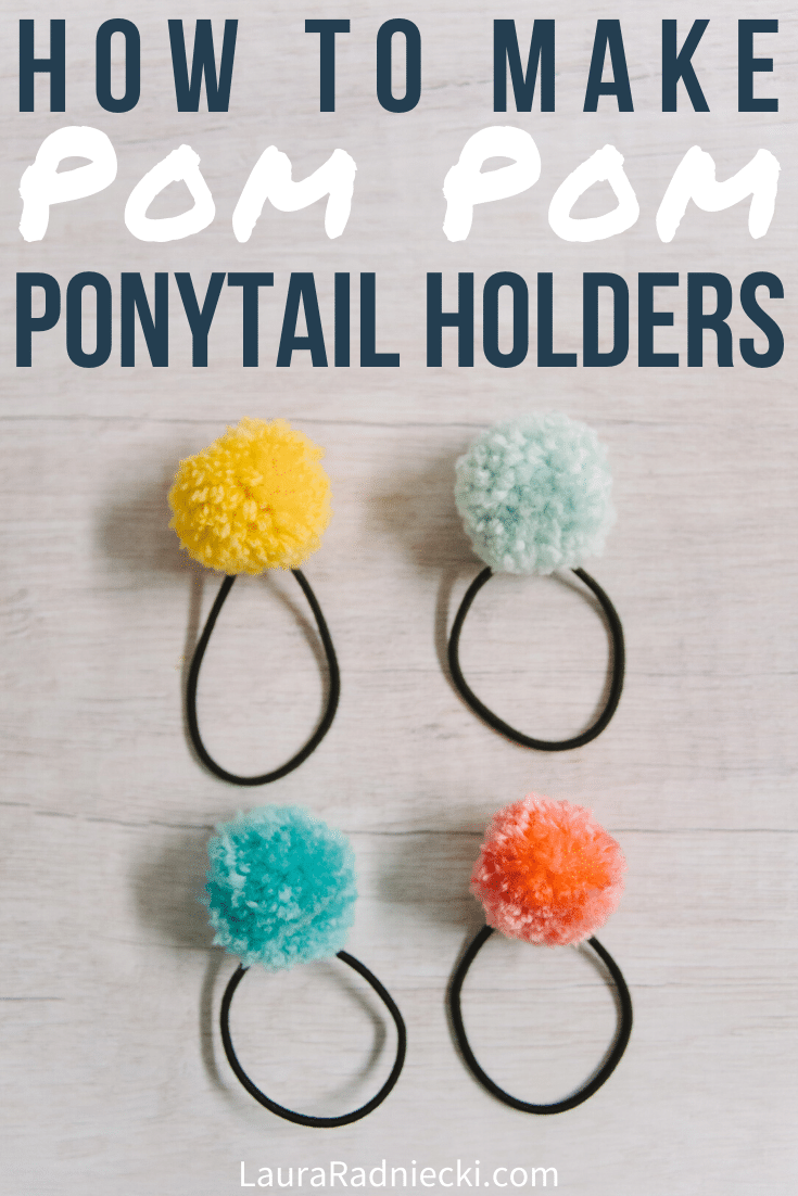 How to Make DIY Pom Pom Ponytail Holders | Easy Pom Pom Hair Ties