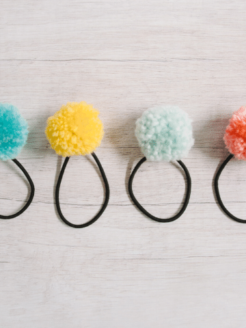 How to Make DIY Pom Pom Ponytail Holders _ Easy Pom Pom Hair Ties