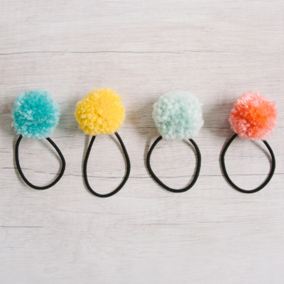 How to Make DIY Pom Pom Ponytail Holders | Easy Pom Pom Hair Ties
