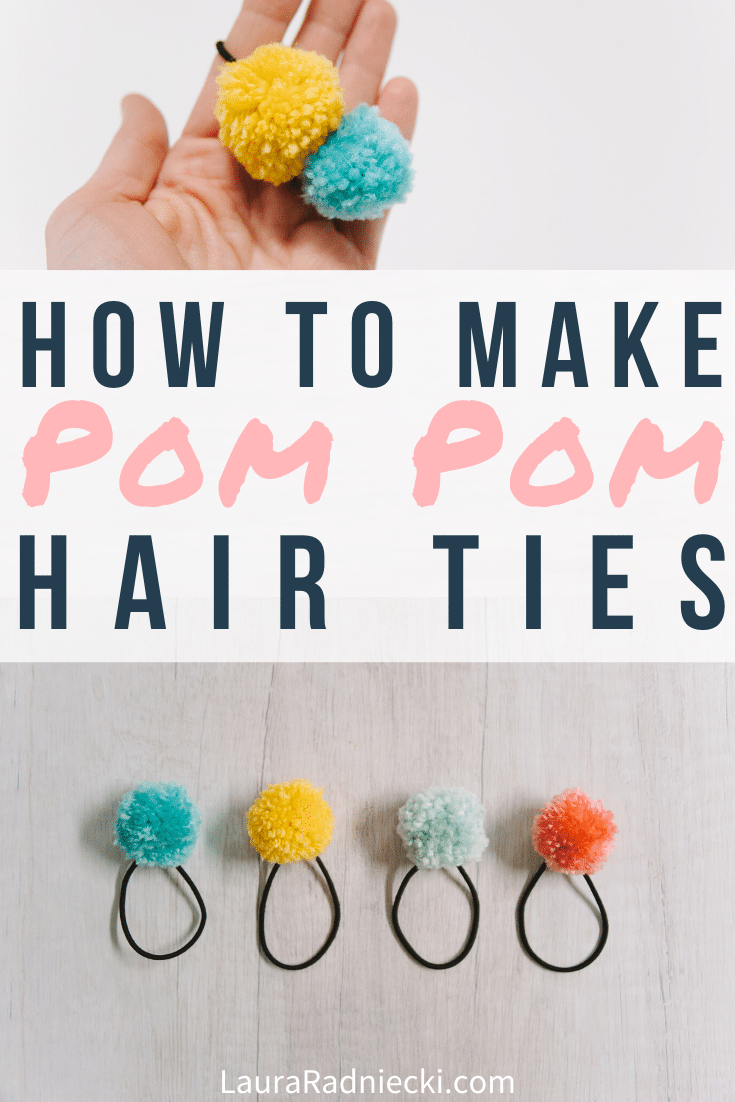 How to Make DIY Pom Pom Ponytail Holders _ Easy Pom Pom Hair Ties