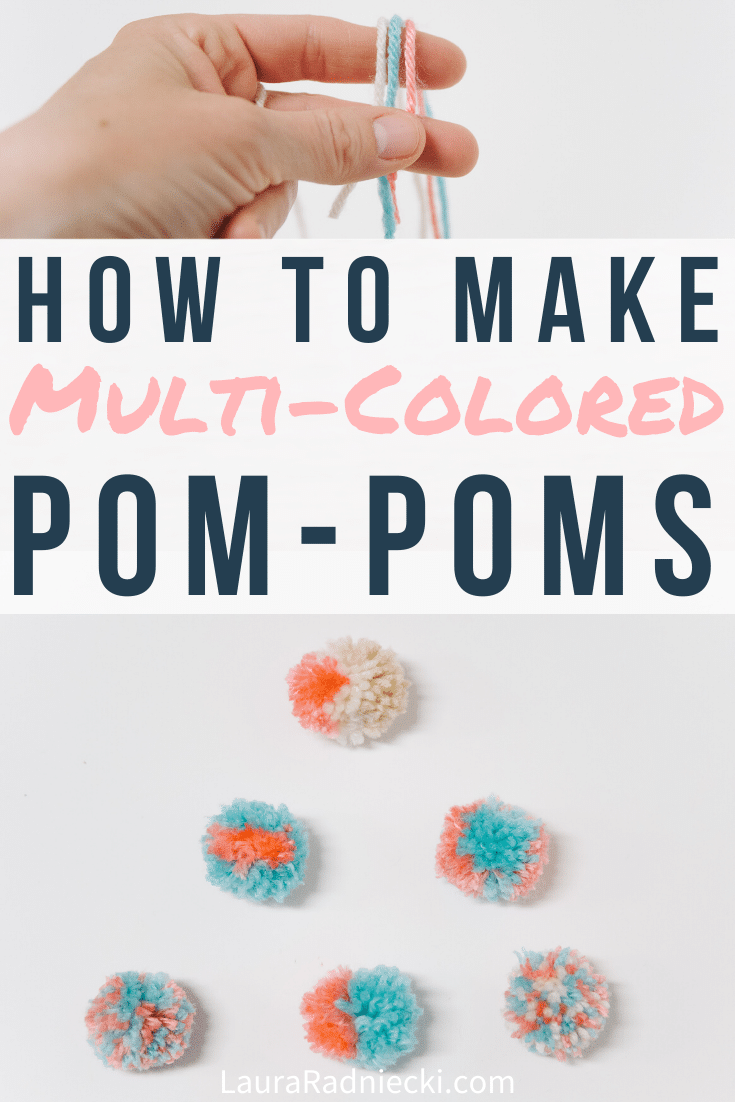 How to Make Multi-Colored Pom Poms | Easy Yarn Pom Pom Variations