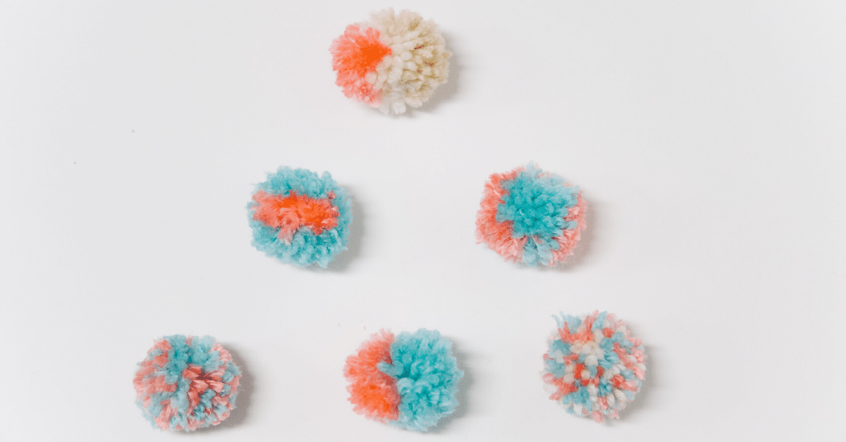How to Make MultiColored Pom Poms Easy Yarn Pom Pom Variations