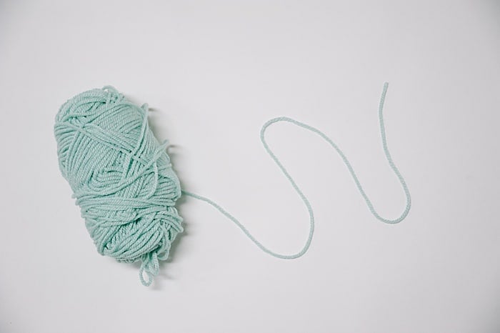 yarn ball ready for a slip knot