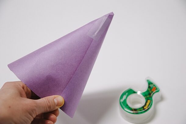 how to make a cone party hat out of paper