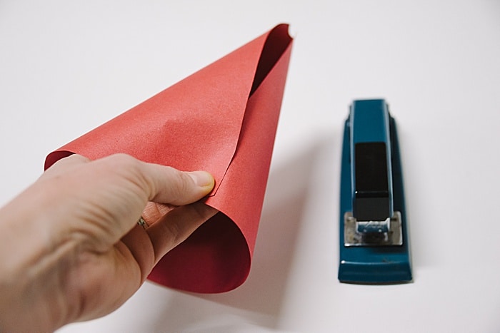 Another option is to secure your paper cone with a stapler.
