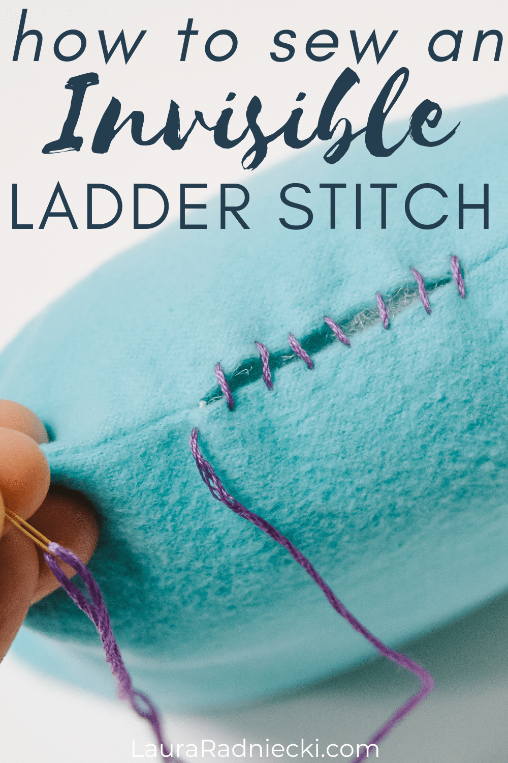 how to sew an invisible ladder stitch