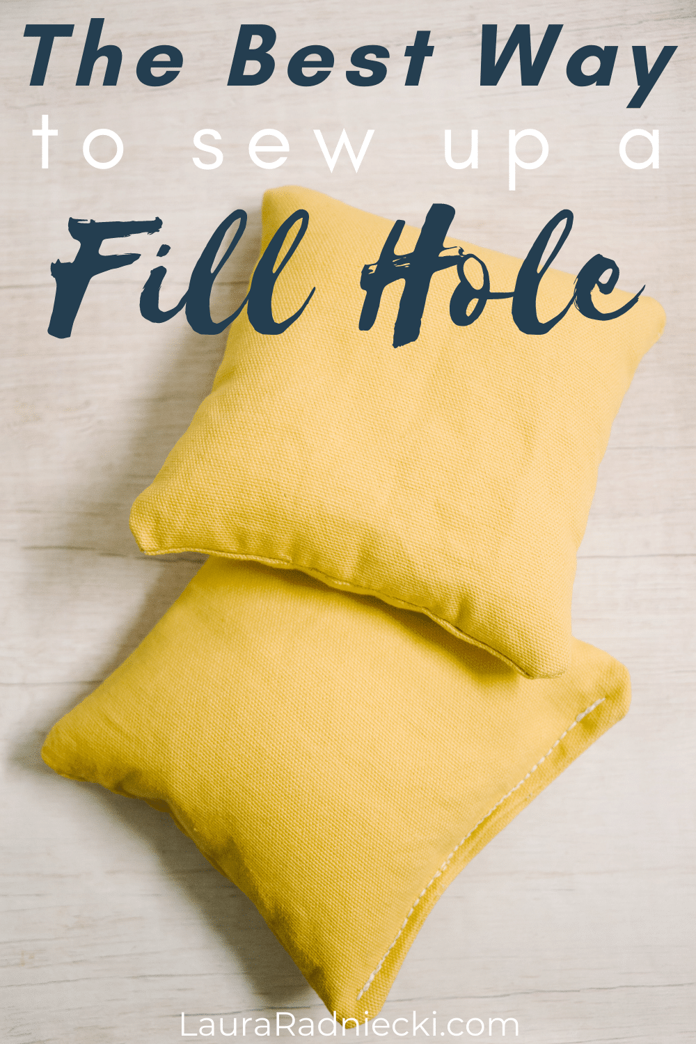 the best way to sew up a fill hole