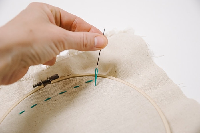 backstitch for embroidery