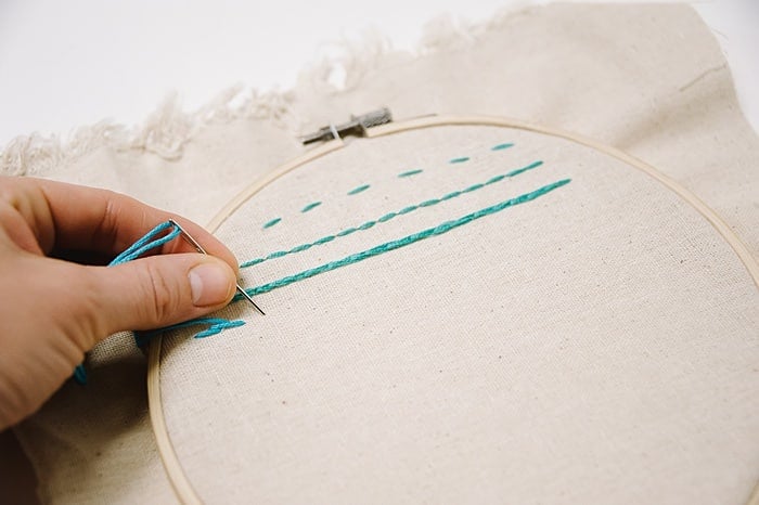 how to embroidery a stem stitch