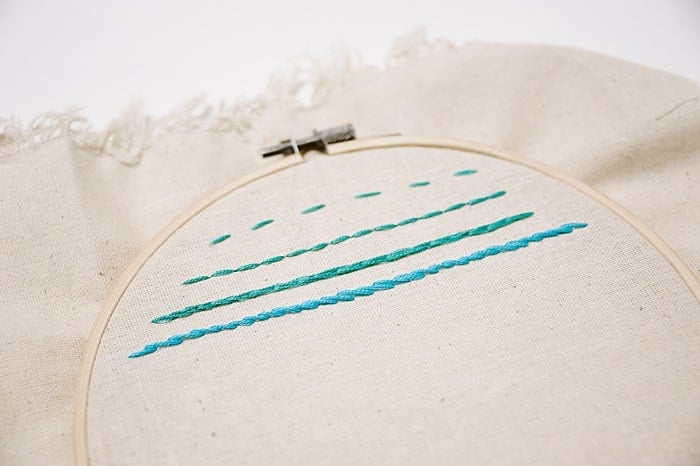 how to make a stem stitch in embroidery | types of embroidery stitches