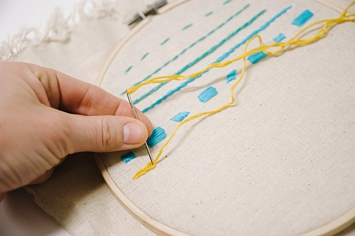 chain stitch embroidery stitches